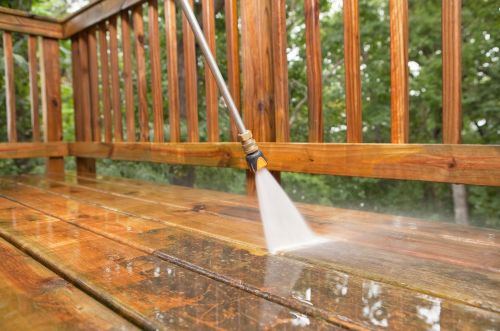 Deck pressure washing for a Boca Raton FL property