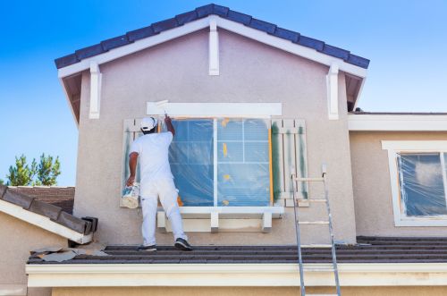 Exterior house painting for a Boca Raton FL home